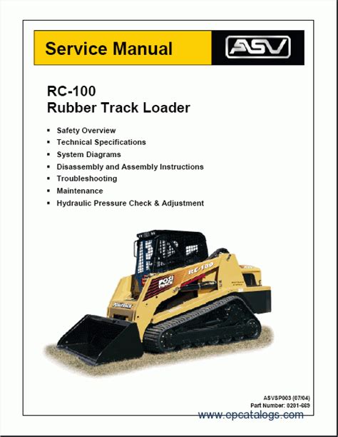 skid steer rc 100 specs|asv rc100 service manual.